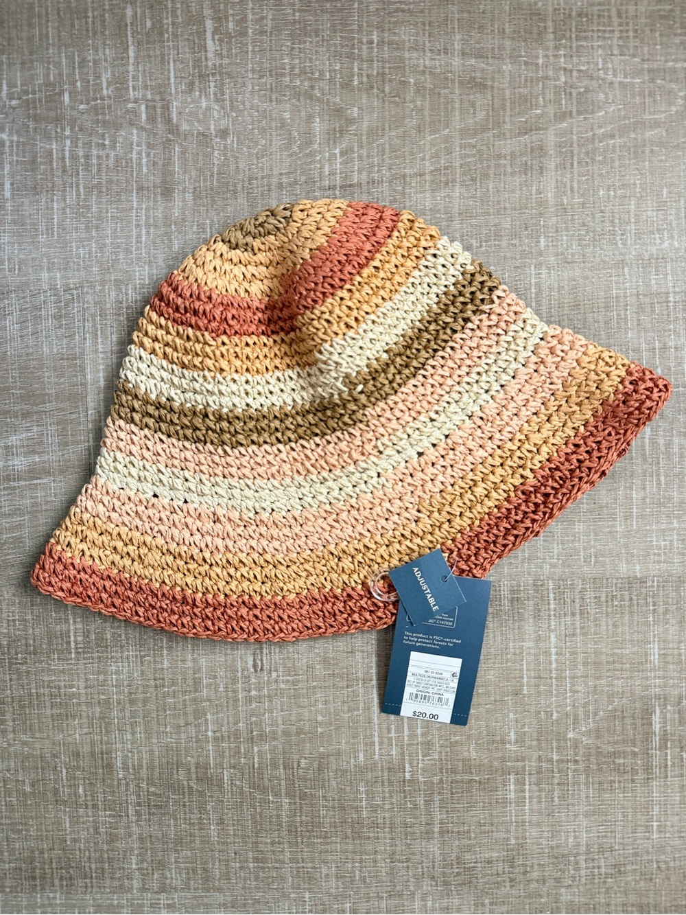 Universal Threads Crochet Striped Bucket Hat